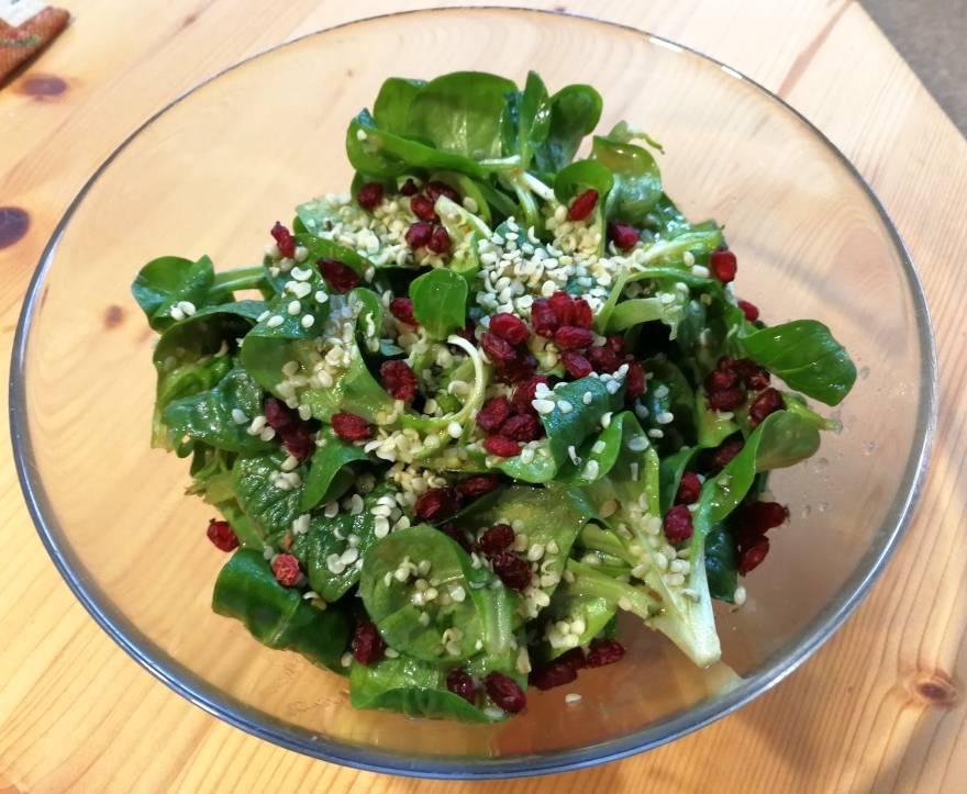 Salat mit Hanfnuss - Topping 